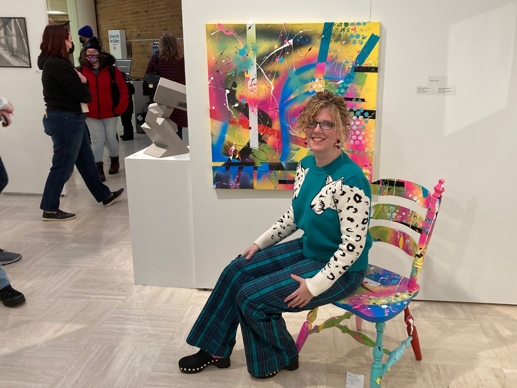 Katie Ross with her installation jurors choice piece: She is Mighty